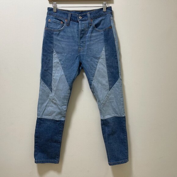 Levis Premium 501 Patchwork Jeans sz 27 - Picture 4 of 16